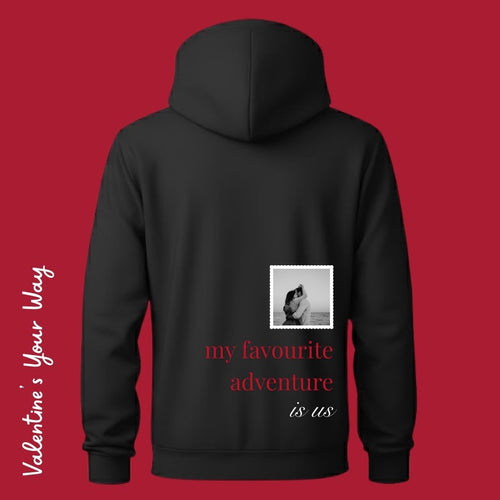 Custom Photo "My Favourite Adventure" Hoodie – Custom Valentine's Day Couple Hoodie