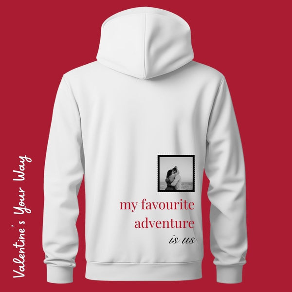 Custom Photo "My Favourite Adventure" Hoodie – Custom Valentine's Day Couple Hoodie