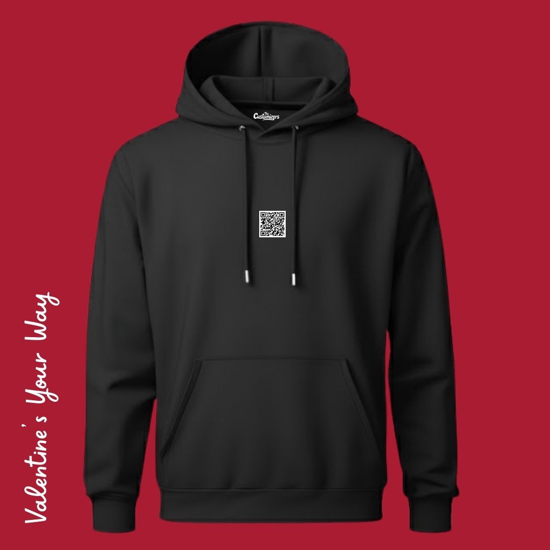 Custom QR Code Link Hoodie – Scannable Secret Message & Lyric Hoodie