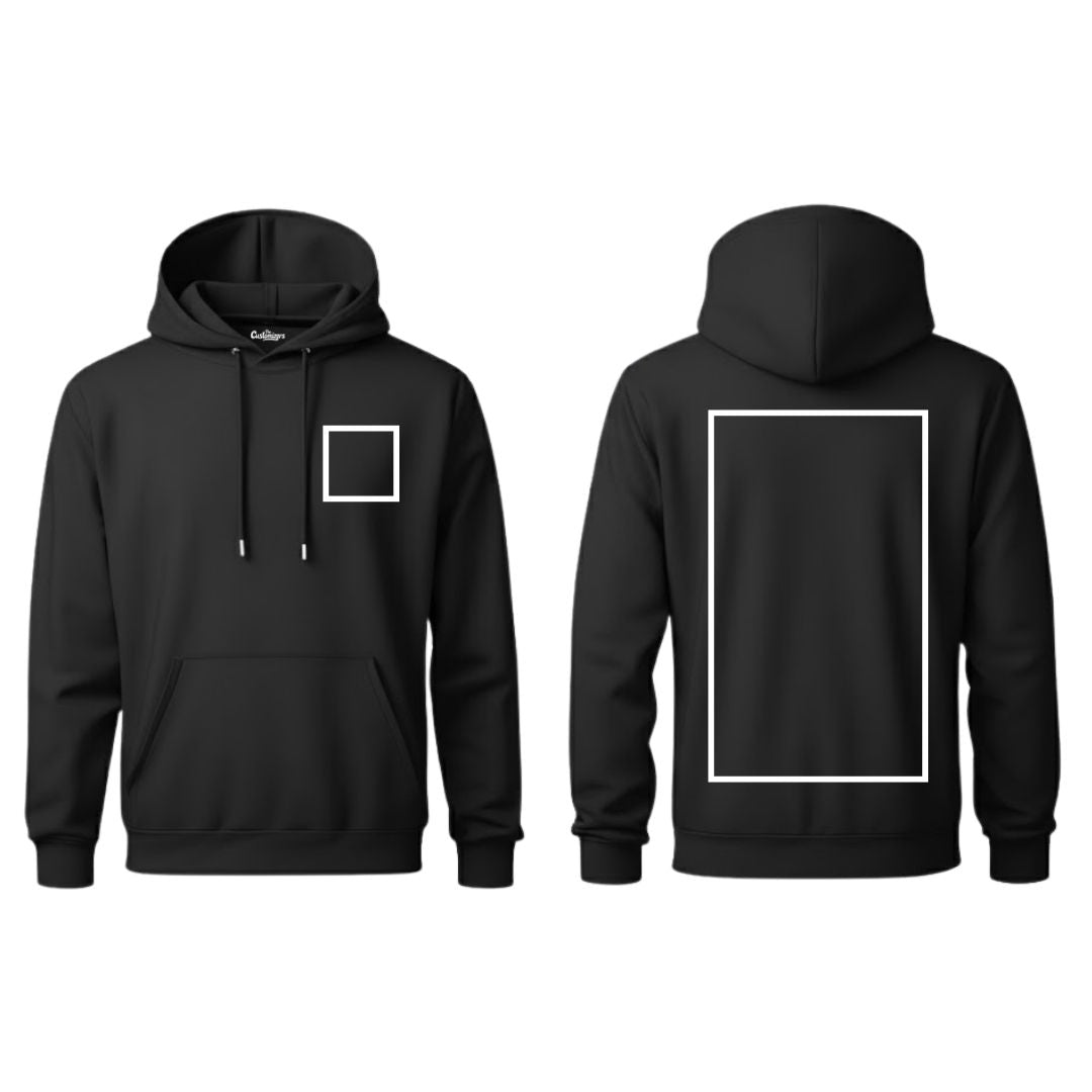 Custom Hoodie – Front Left Logo & Back Print