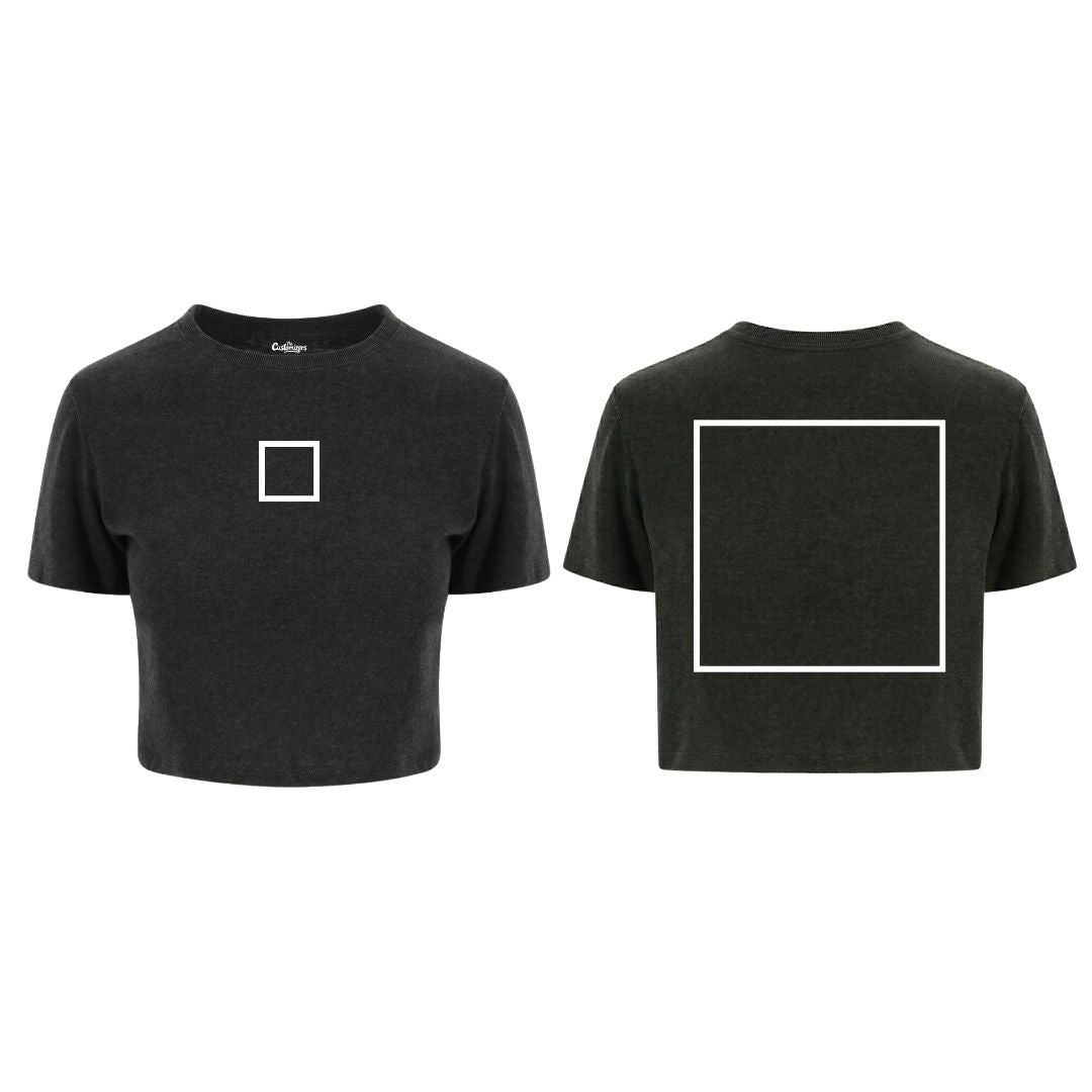 Custom Cropped Top - Front Middle Logo & Full Back Print