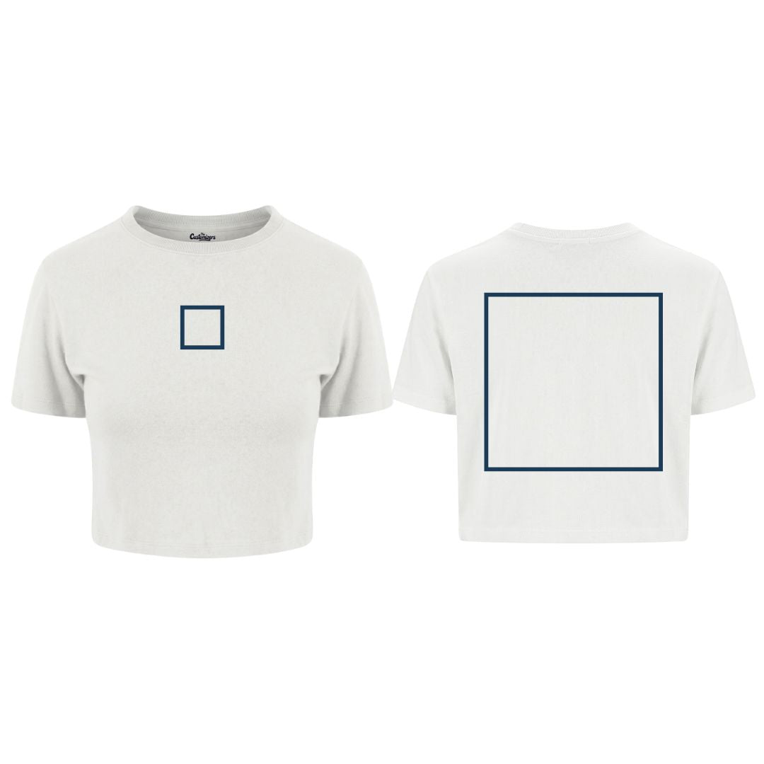 Custom Cropped Top - Front Middle Logo & Full Back Print