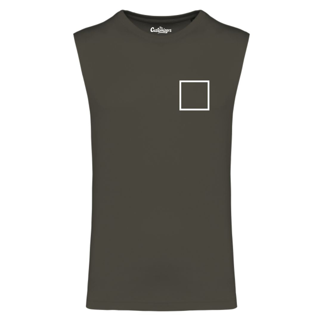 Custom Tank Top - Front Left Logo + Back Full Print