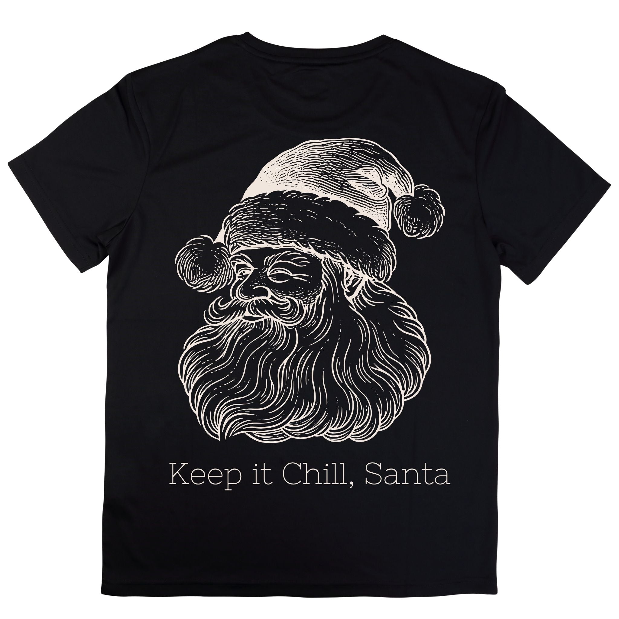 Keep it Chill, Santa T-shirt Black Back