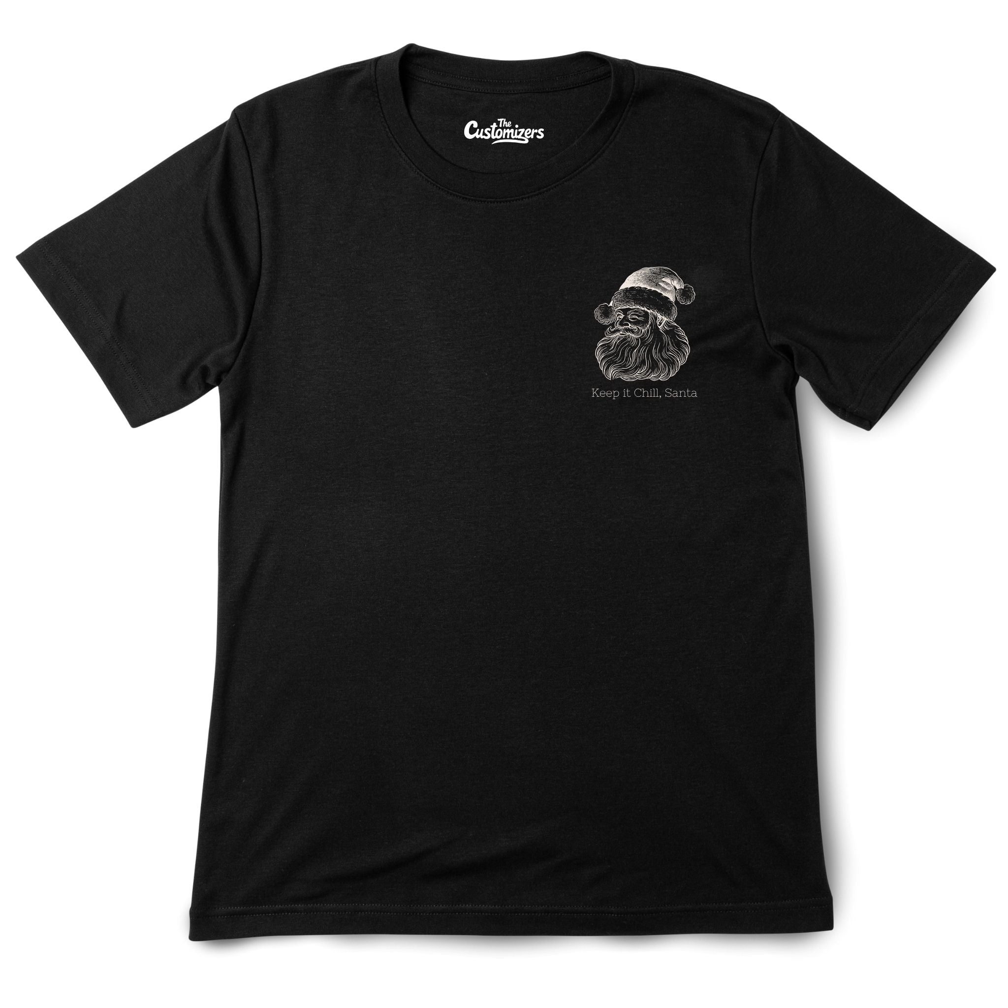 Keep it Chill, Santa T-shirt Black Front
