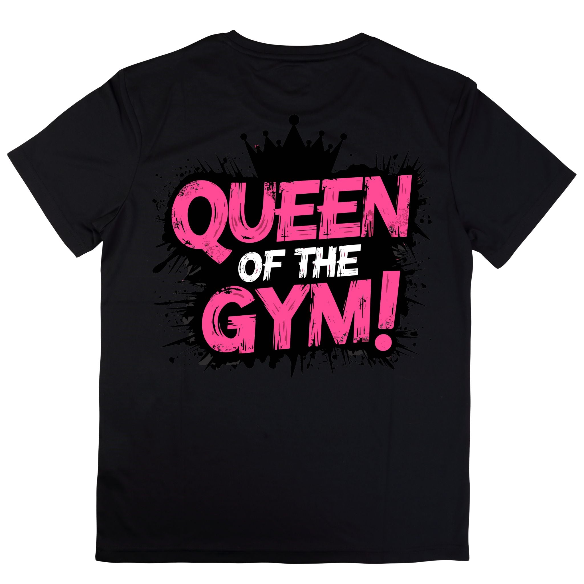 Queen of the Gym design on Black T-shirt 