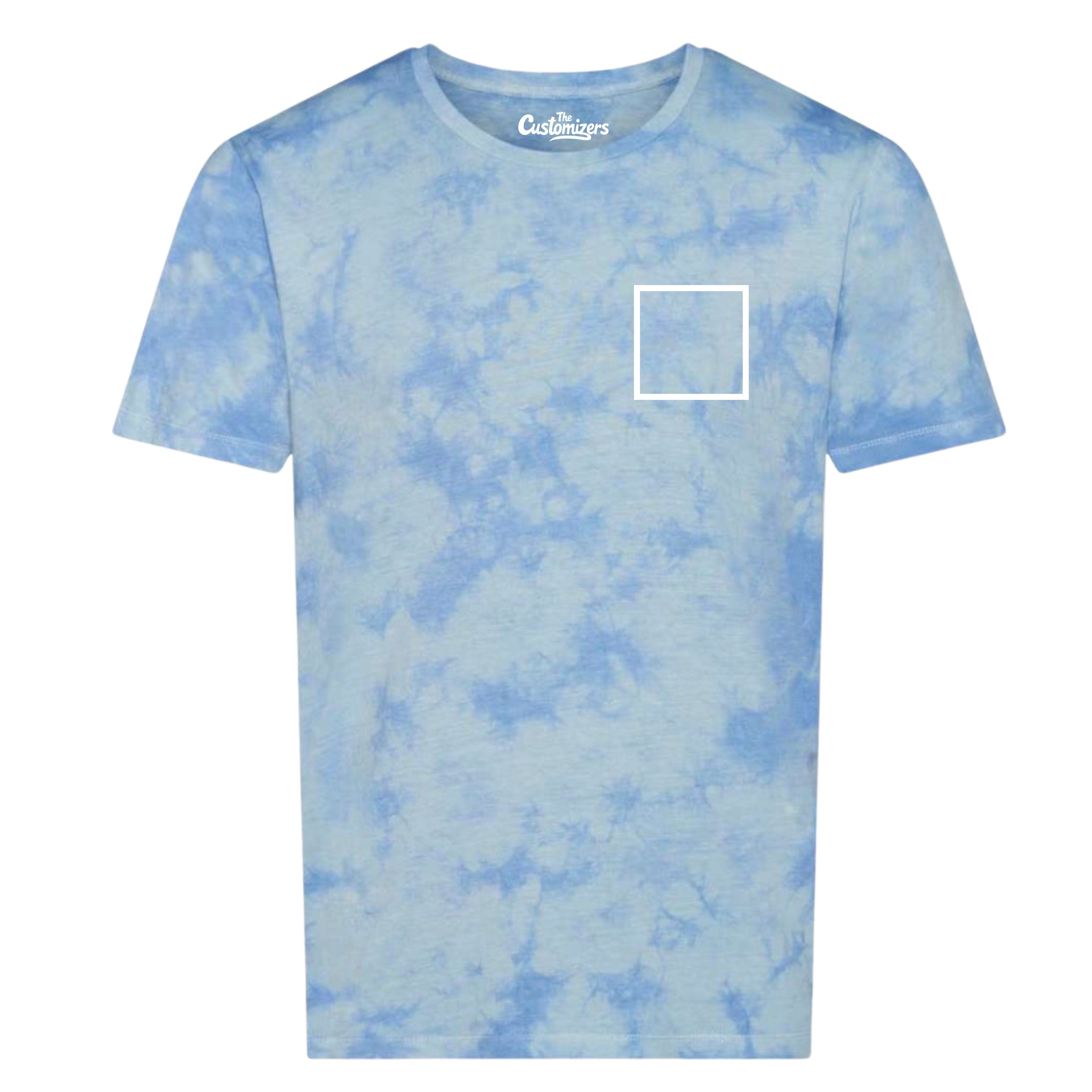 CUSTOM TIE DYE T-SHIRT - Front Left Logo Print
