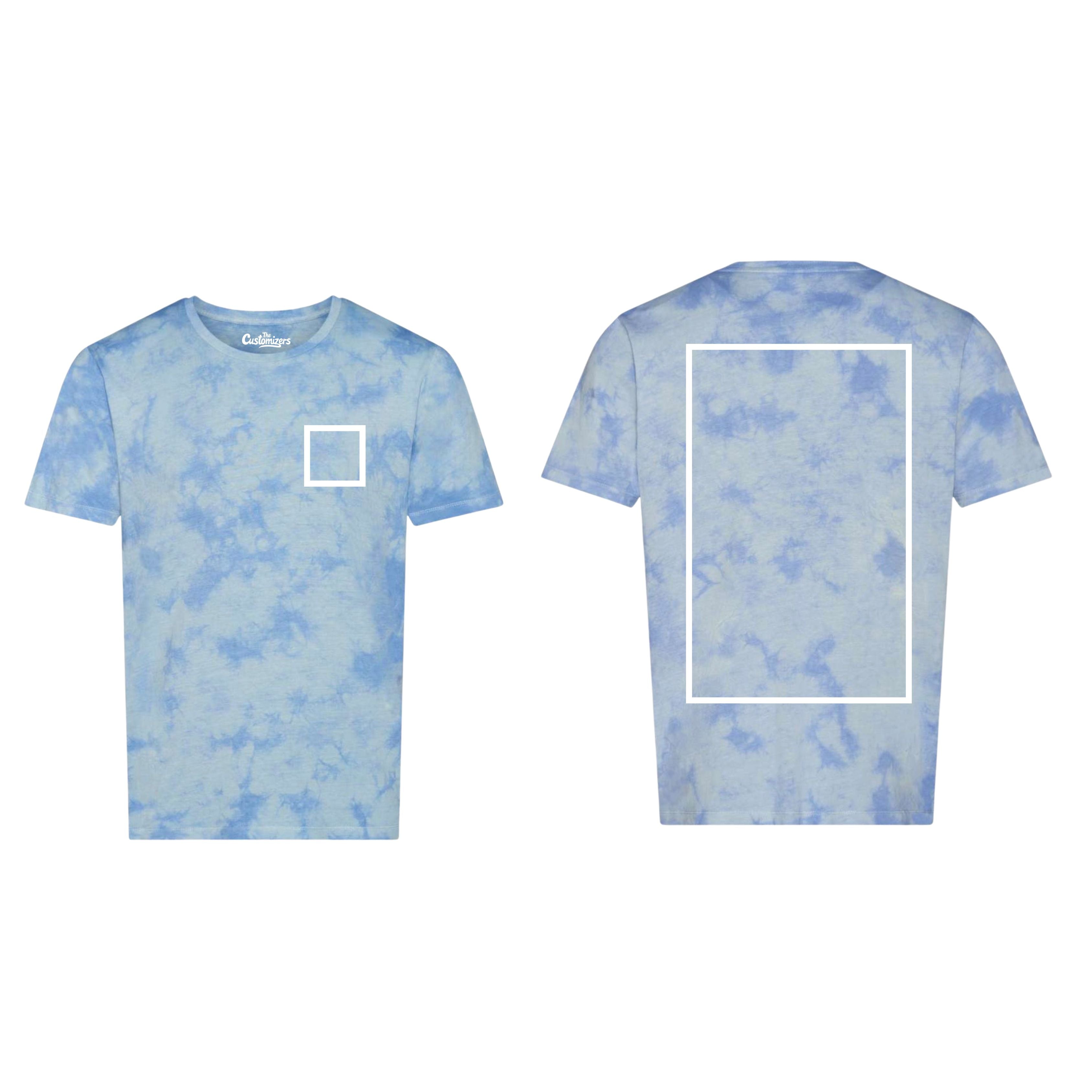 CUSTOM TIE DYE T-SHIRT - Front Left Logo & Back Print